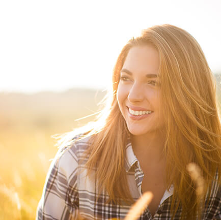 woman smiling